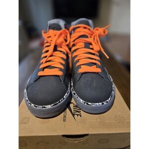 Nike Blazer Mid GS Peace Dark Shadow Black Orange Shoes 318705-009 Size 6Y
